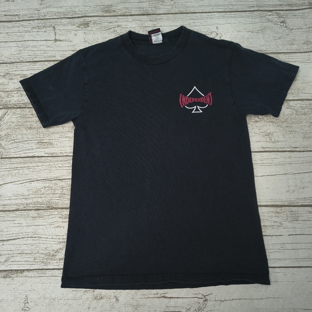 Independent Truck Company Skater Skateboard Vintage Y2K Black T Shirt Men Size S